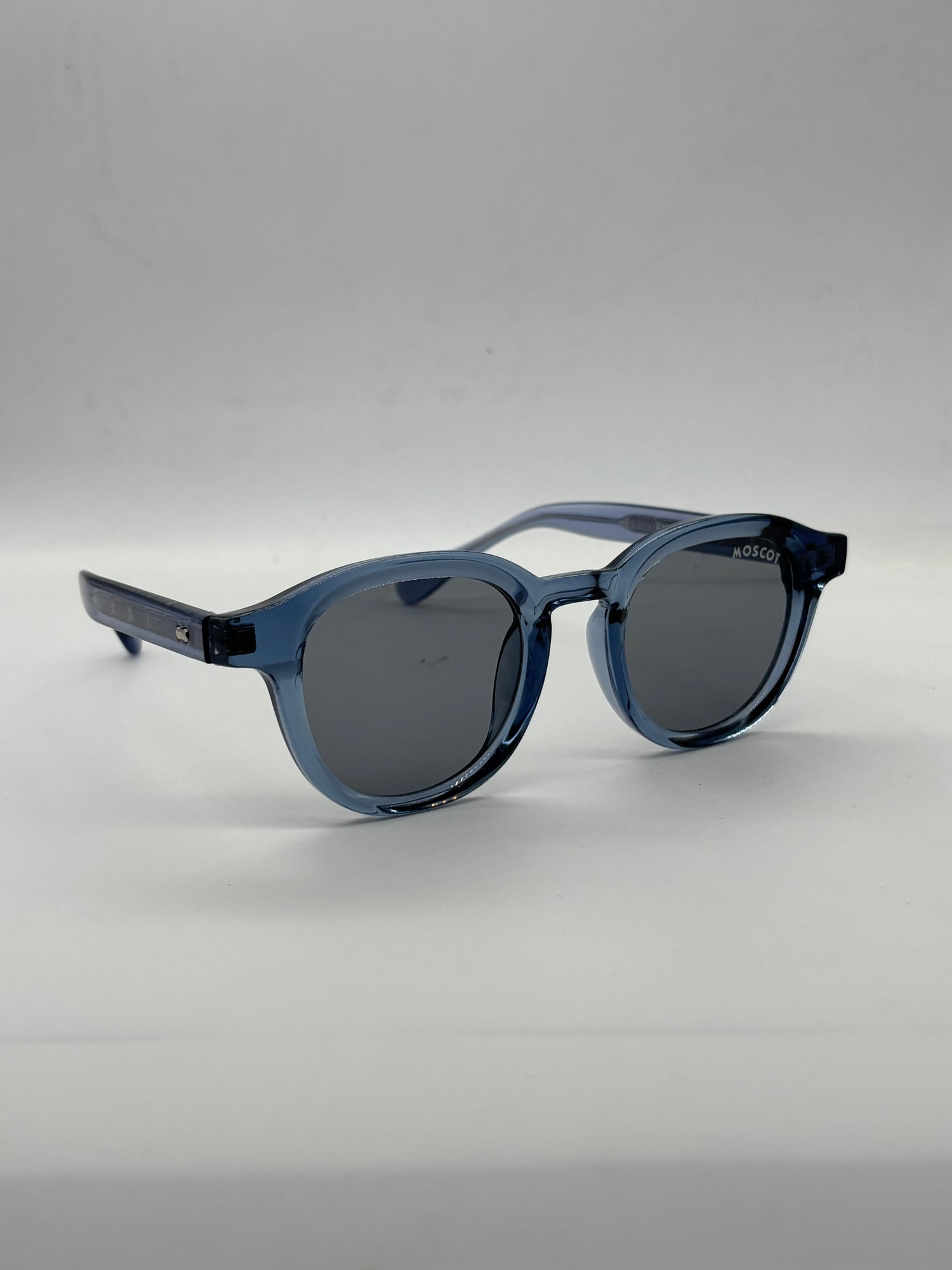 Moscot rond bleu