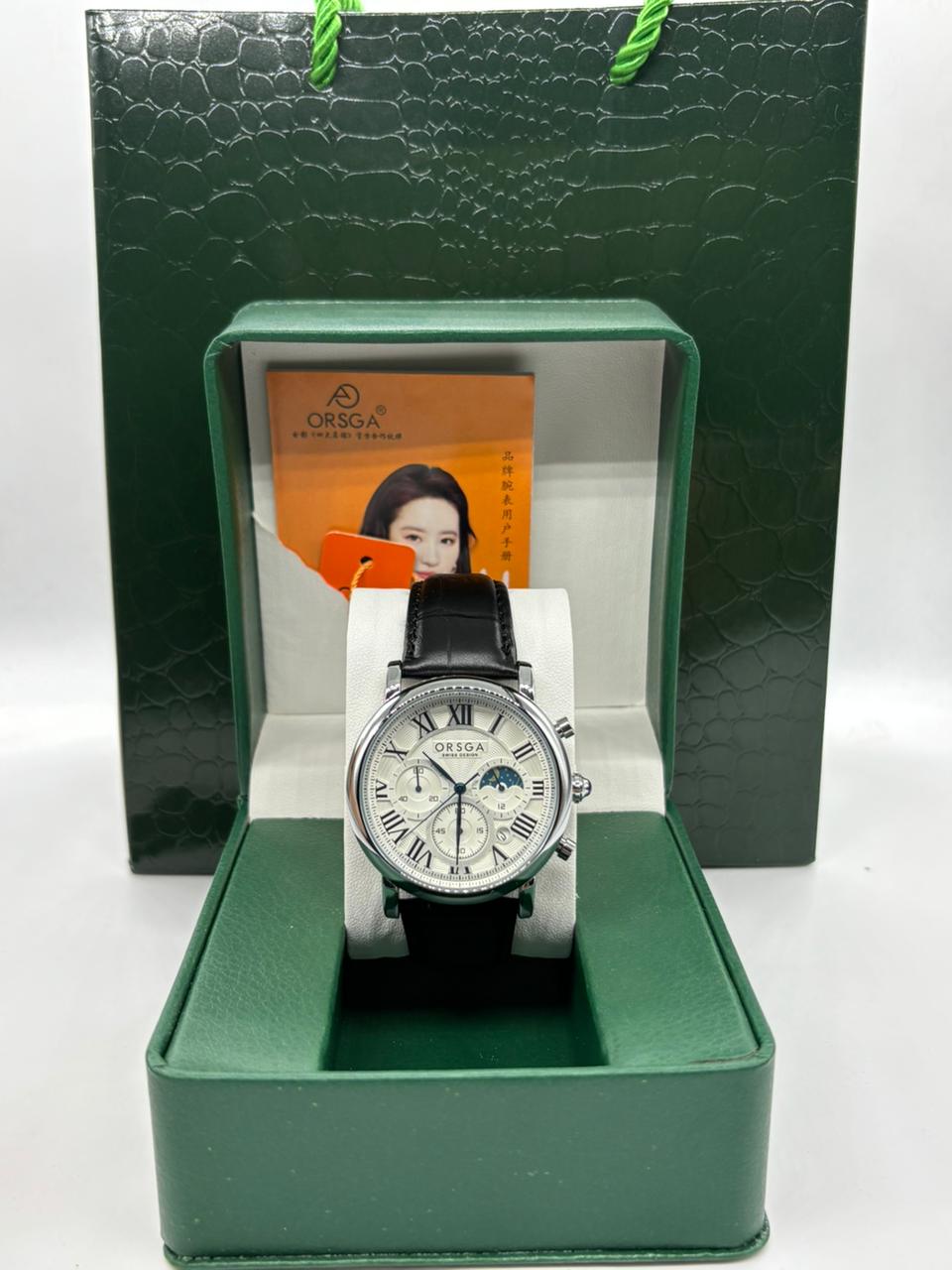 ORSGA chronographe bracelet en cuir